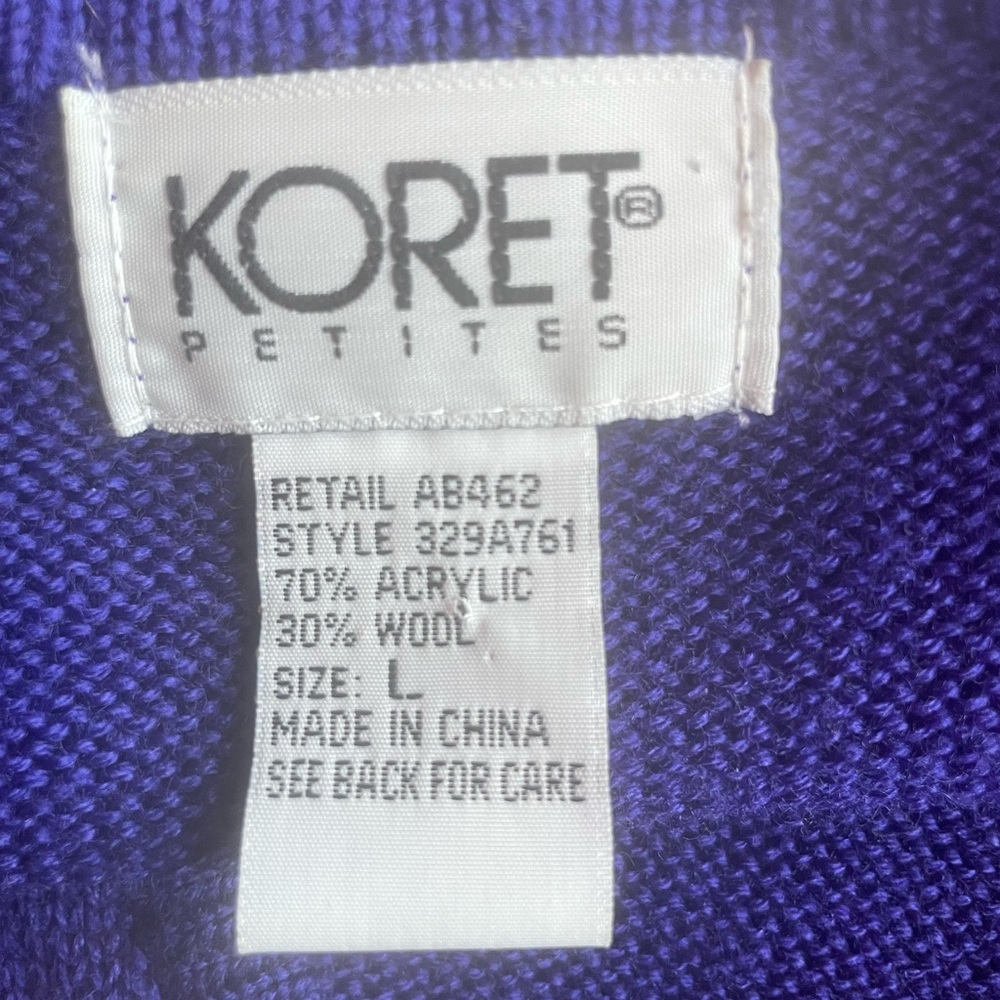 1990s Koret Beaded Button Down Wool‎ Blend Vest - image 5